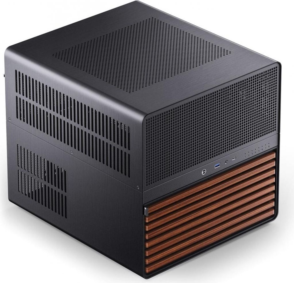 Jonsbo N5 NAS-Gehäuse E-ATX schwarz mit Holzakzenten