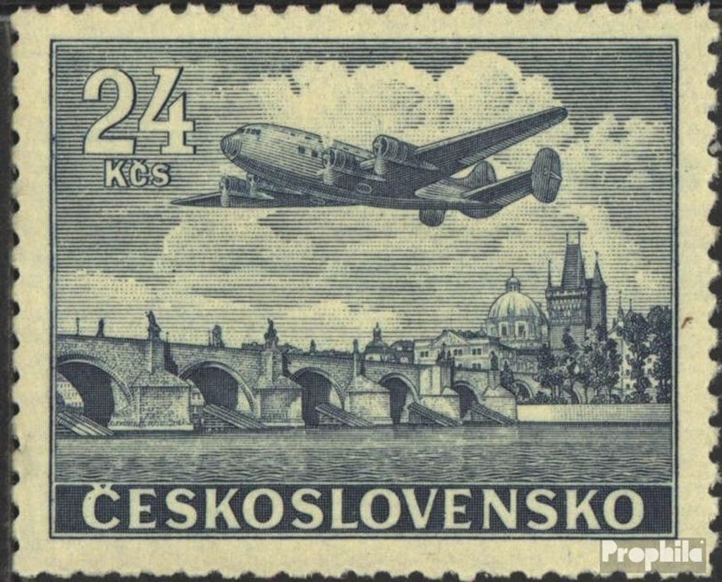 Briefmarken Tschechoslowakei 1946 Mi 492 (kompl.Ausg.) gestempelt Flug