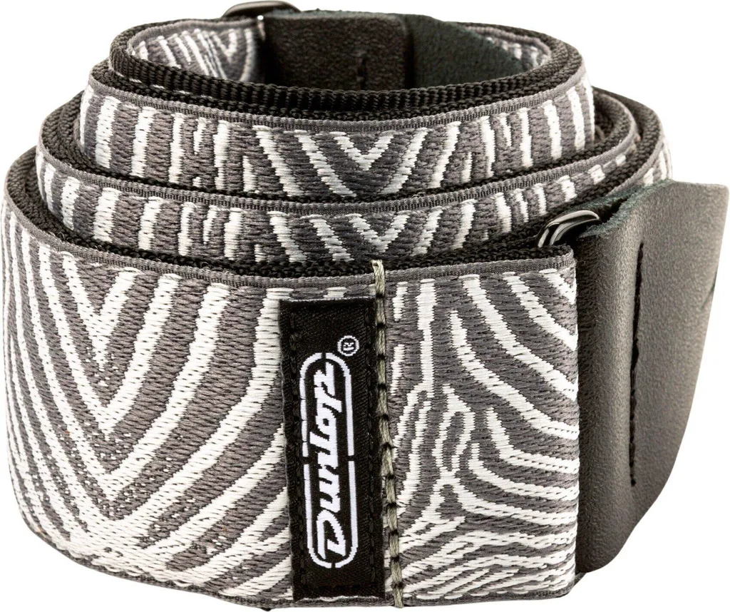 Courroie de guitare en tissu Jacquard Dunlop D6722 motif Zebra Cadabra