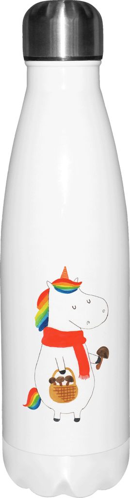 Mr. & Mrs. Panda Thermos Einhorn Pilz - Weiß - Geschenk, Pilze, Unicorn, Motivation, Wasserflasche, Thermosflasche, trinkflaschen, Einhörner, Tri...