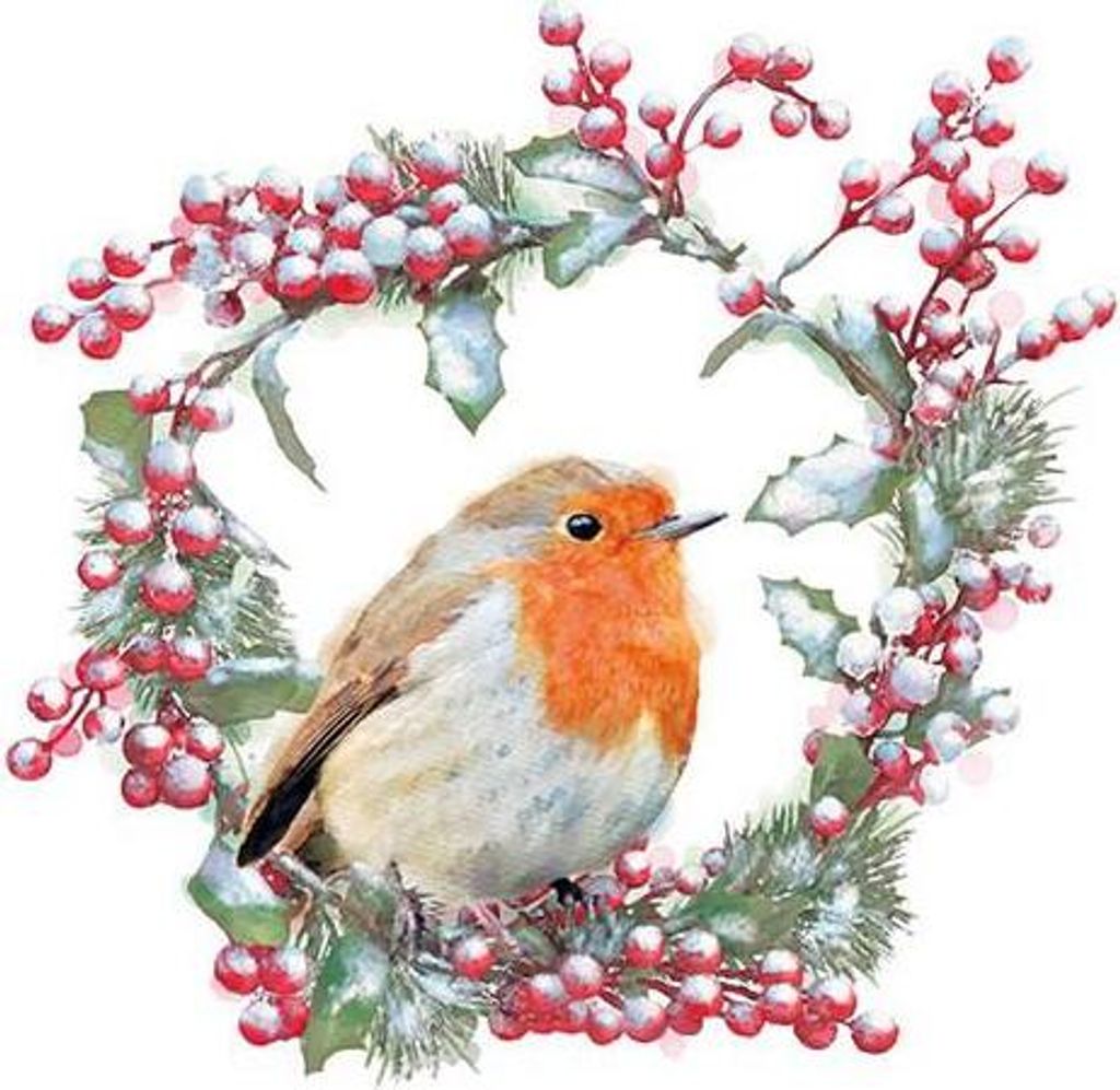 Ambiente Diener Robin in Kranz 33 cm