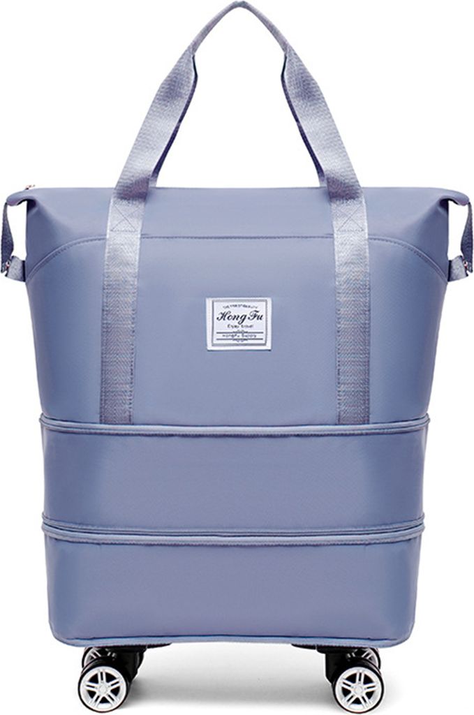 Erweiterbare Reisegepäcktasche mit mehreren Fächern, großer Kapazität, Reißverschluss, wasserdichter Seesack, Koffer mit Rädern