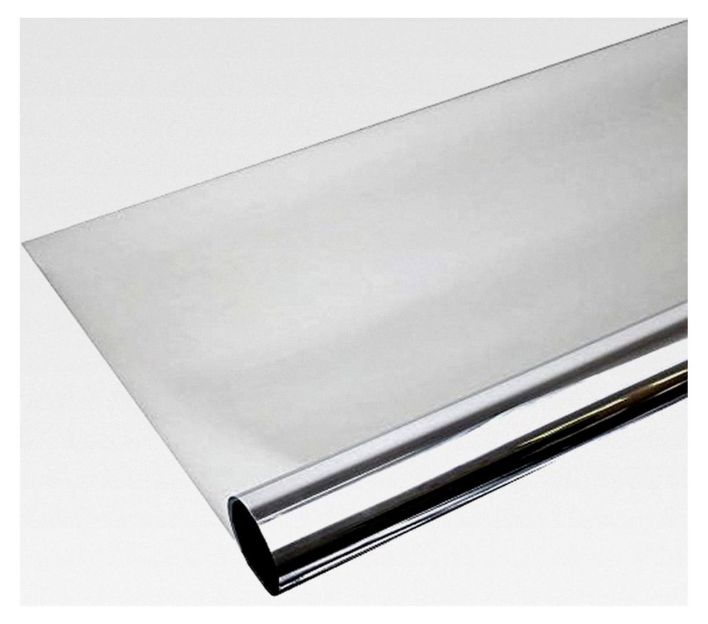 6,57€/m² Fenster Spiegelfolie Silber Sichtschutzfolie 152cm Breite Selbstklebend