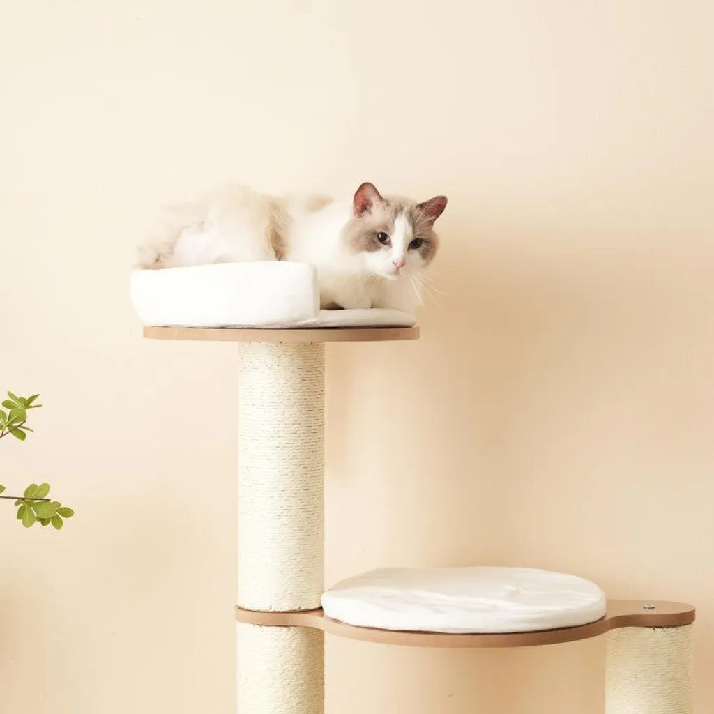 Tour à griffer pour chat avec cachette et plateformes imperméables - 10
