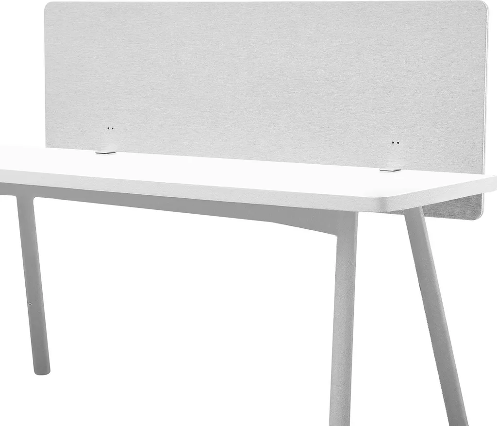 Cloison acoustique bureau 152x61 cm en PET avec 2 pinces de fixation C