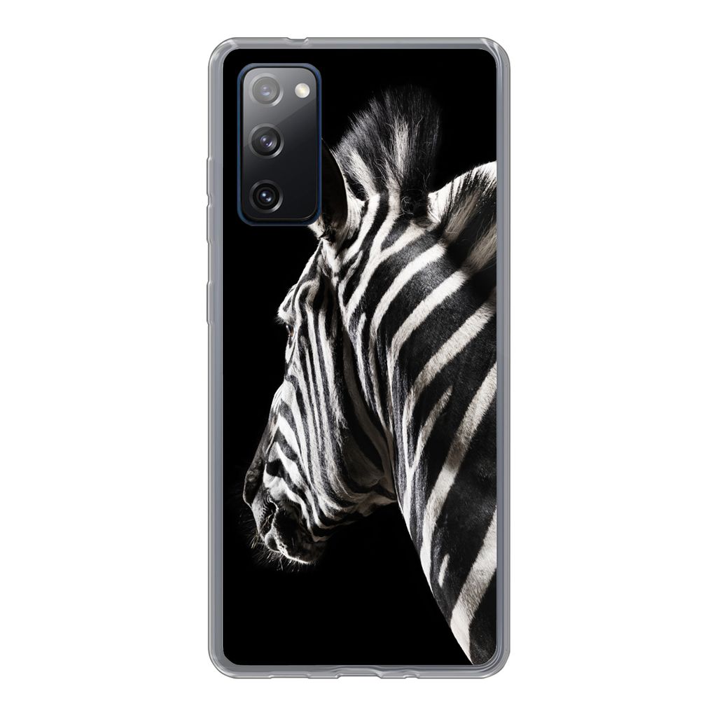 MuchoWow Handyhülle Schutzhülle Hülle für Samsung Galaxy S20 FE Zebra - Wilde Tiere - Muster Silikon Softcase Handy Hülle - Abdeckung