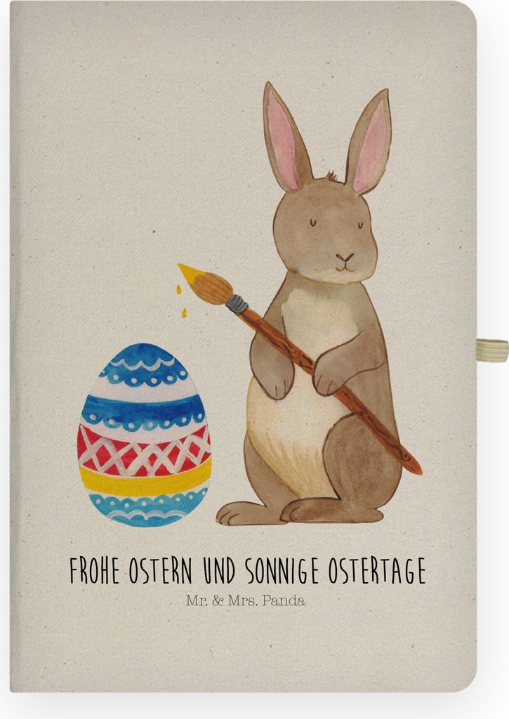 Mr. & Mrs. Panda Journal Hase Eier Malen - Transparent - Geschenk, Tagebuch, Osterhase, Frohe Ostern, Kaninchen, Osterei, Adressbuch, notizbuch a4,...