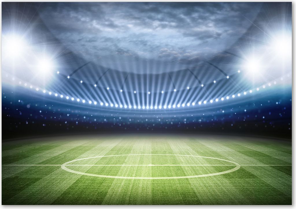 Tulup Leinwandbild - 100x70 cm - Wandkunst - Drucke auf Leinwand - Leinwanddruck - Sport - Grün - Stadion