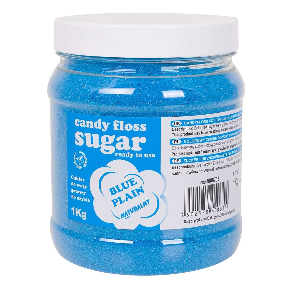 Zucchero filato colorato blu aroma naturale 1kg Immagine del prodotto 