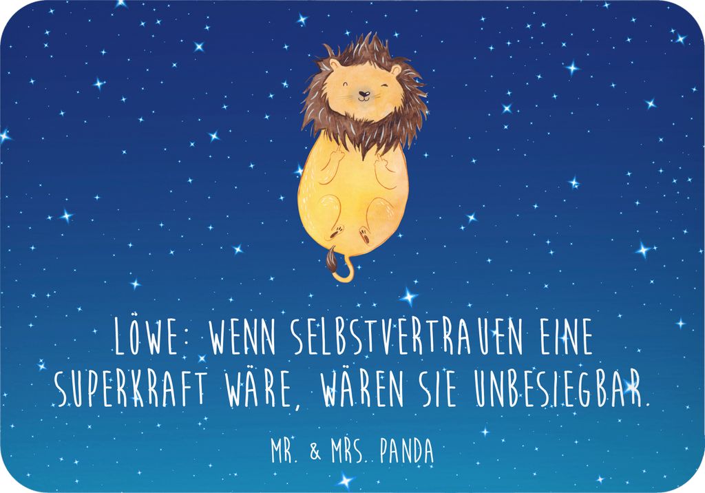 Mr. & Mrs. Panda magnet Löwe Superkraft - Sternenhimmel Blau - Geschenk, Tierkreiszeichen, whiteboardmagnet, Stärke, August Geburtstag, haftmagne...