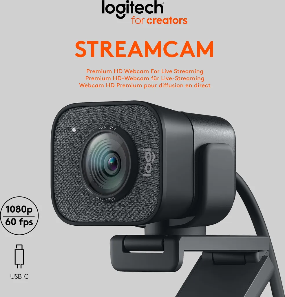 Logitech StreamCam Caméra Web avec Suivi Intelligent et Format Vertical