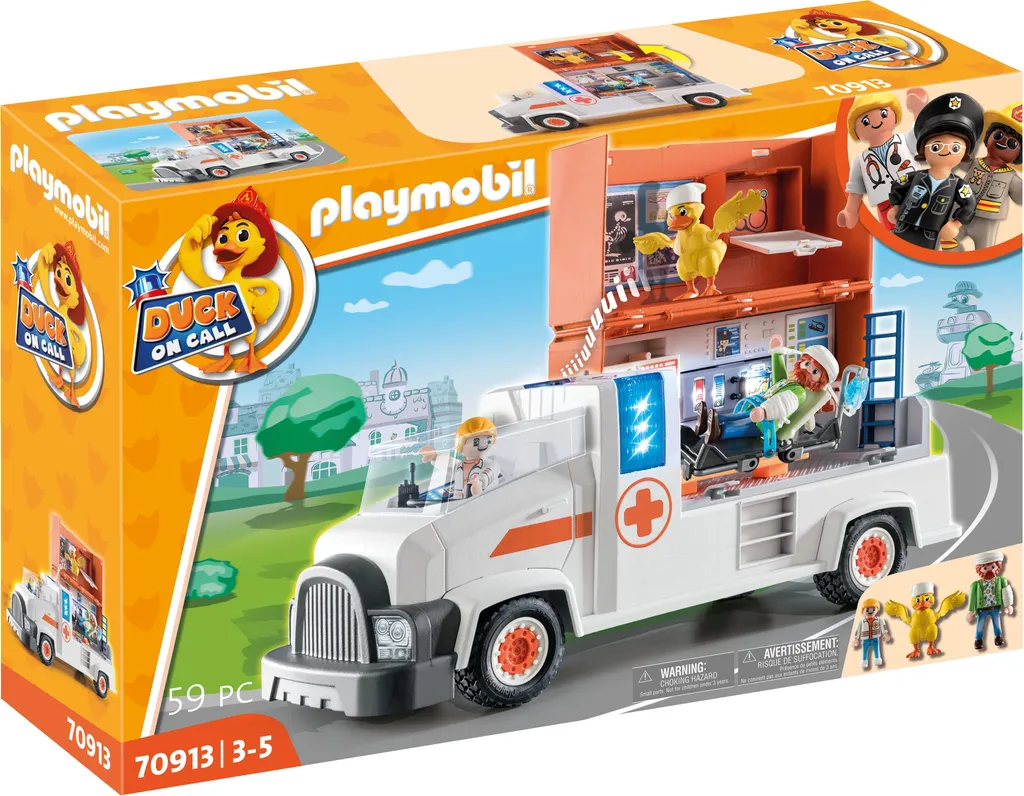 Sauvez Playmoville avec le Camion 70913 PLAYMOBIL Duck On Call sonore
