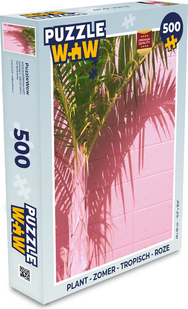 MuchoWow Puzzle 500 Teile Pflanze - Sommer - Tropisch - Rosa - Denken - Spiel - Toy