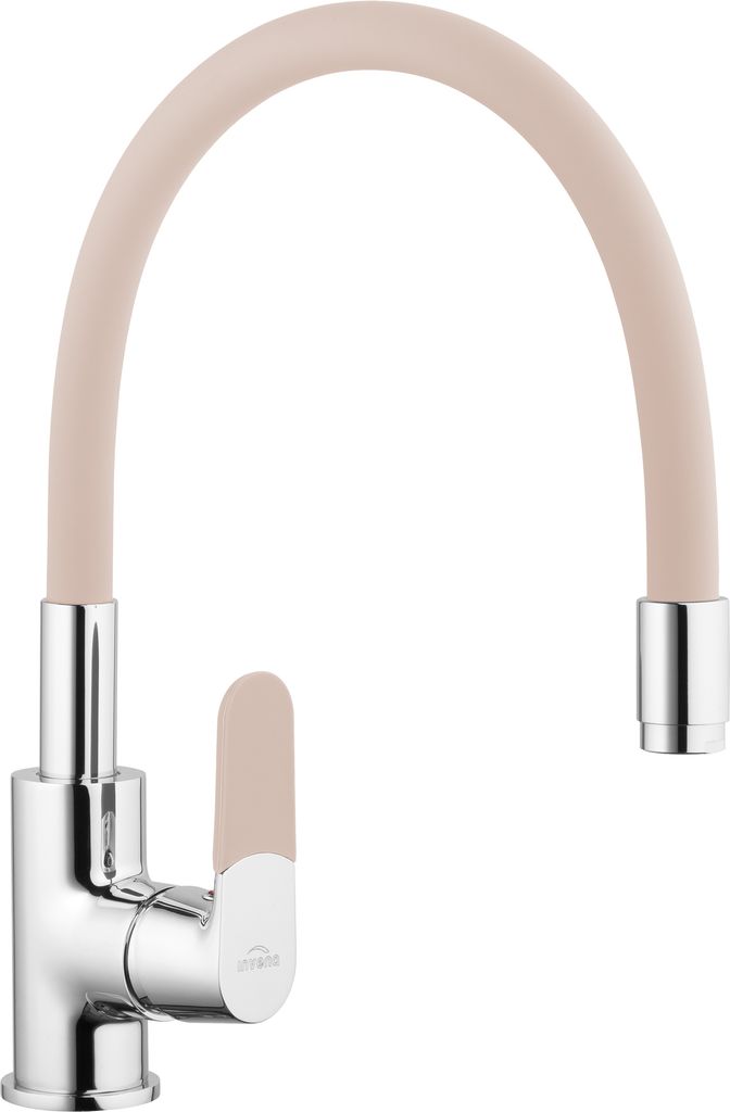 BADLAND Küchenarmatur Wasserhahn JOGA Küchenmischer mit flexiblen Auslauf für Küche in Beige