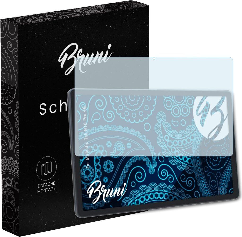 Bruni Basics-Clear 2x Schutzfolie kompatibel mit Majestic Tab 918 Pro 4G Folie
