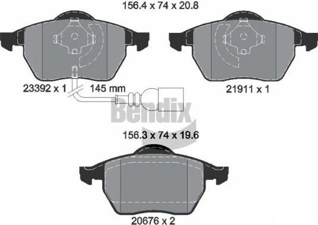 Stop aux bruits de freinage : Plaquettes BENDIX 1J0698151K pour Golf 3 4