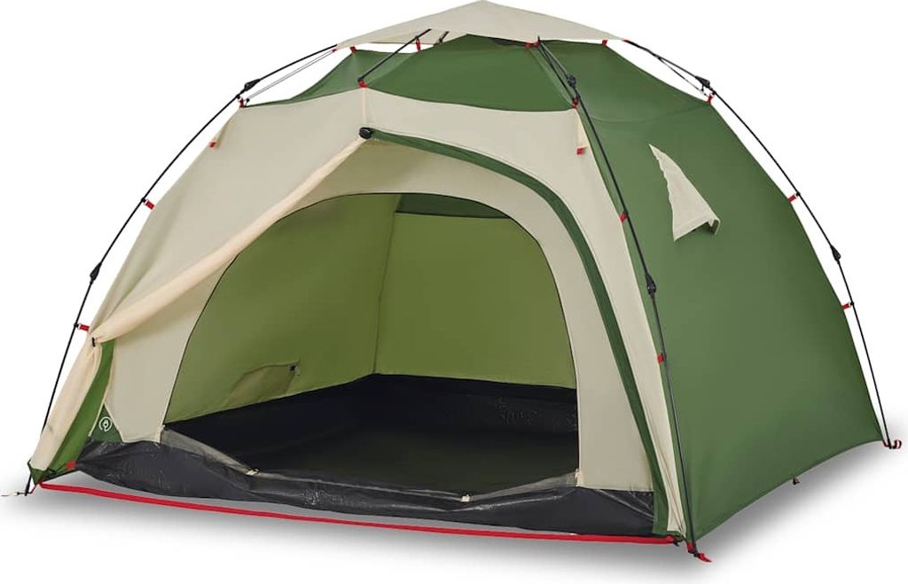 vidaXL Kuppel-Campingzelt 4 Personen Grün Quick Release