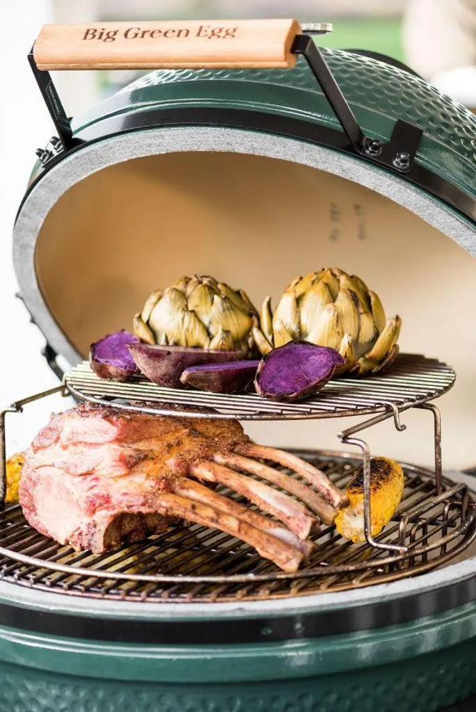 Grille multi-niveaux XL Big Green Egg en inox - Extension de cuisson Pro - 5