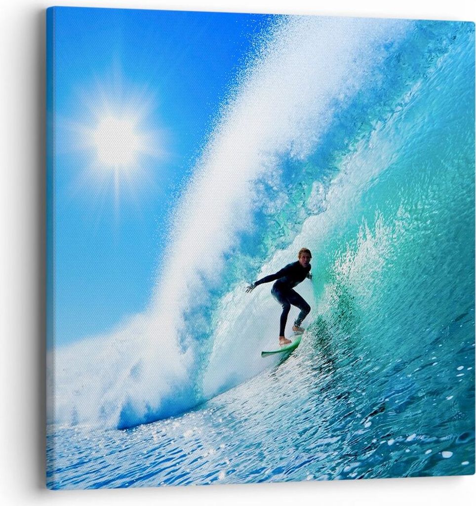 Bild auf Leinwand - Leinwandbild - Windsurfing strand ozean Produktbild 