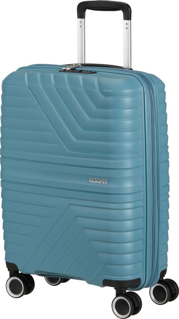American Tourister Trolley mit 4 Rollen 55 cm Flytwist storm blue