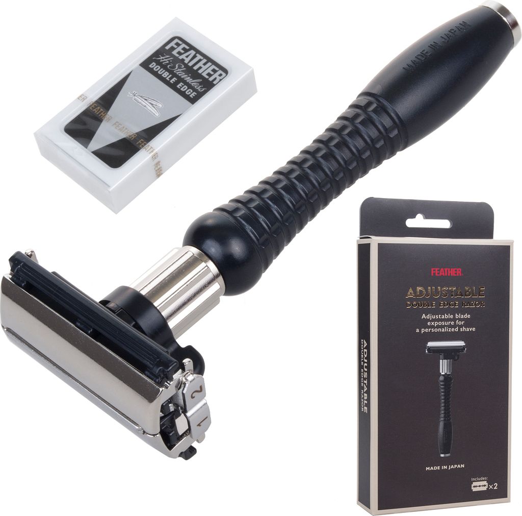 Rasierer Feather DER-A Adjustable Double Edge Razor Rasierklinge-Rasierer 1Stk.