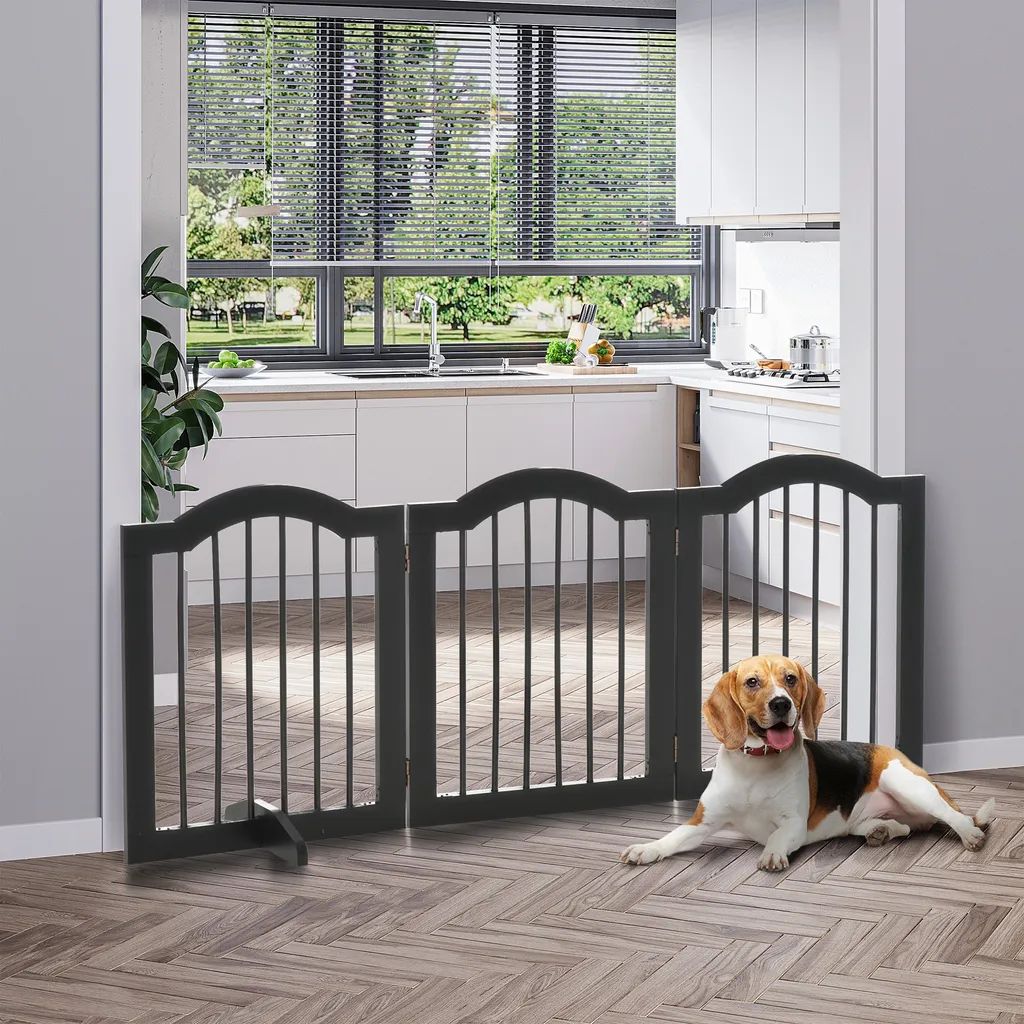 Cancello per Cani | Barriera di sicurezza Pieghevole 2 Pannelli Bianco