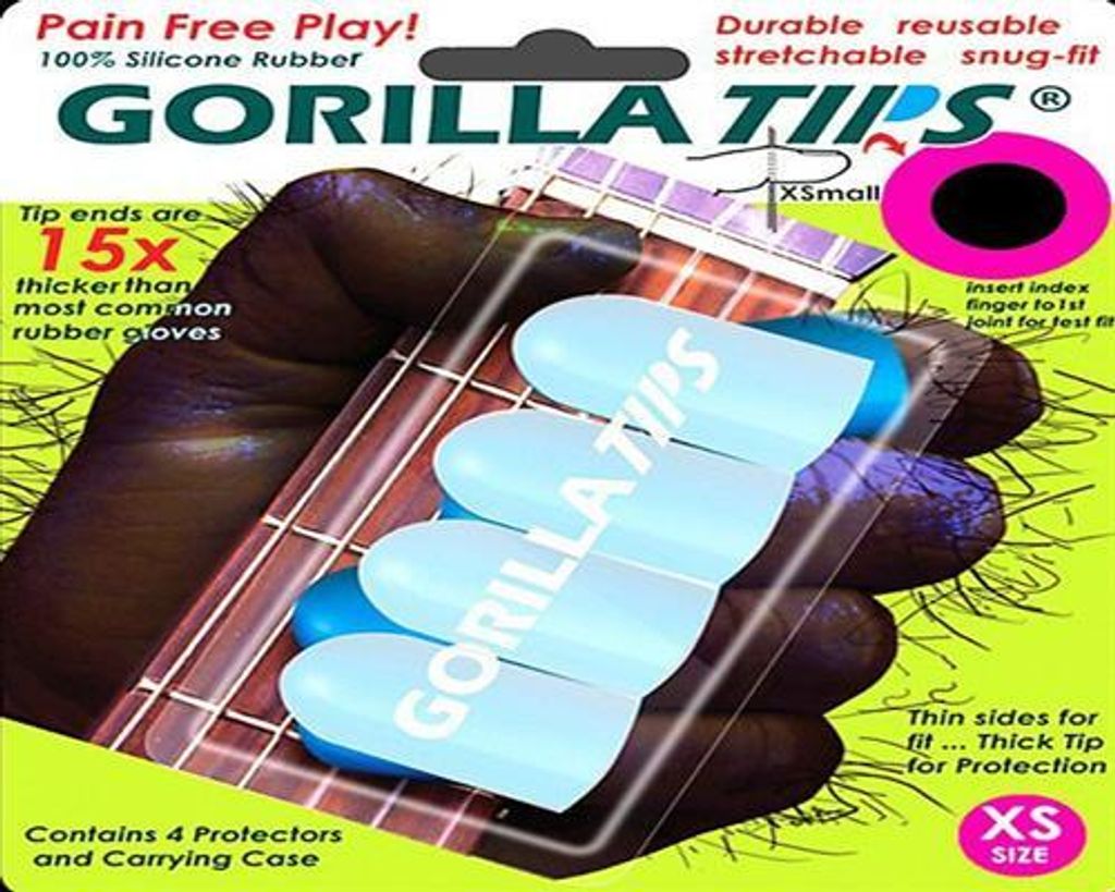 Gorilla Tips - Silikon Fingerschutz, Größe: XS (bis 44 mm) Produktbild 