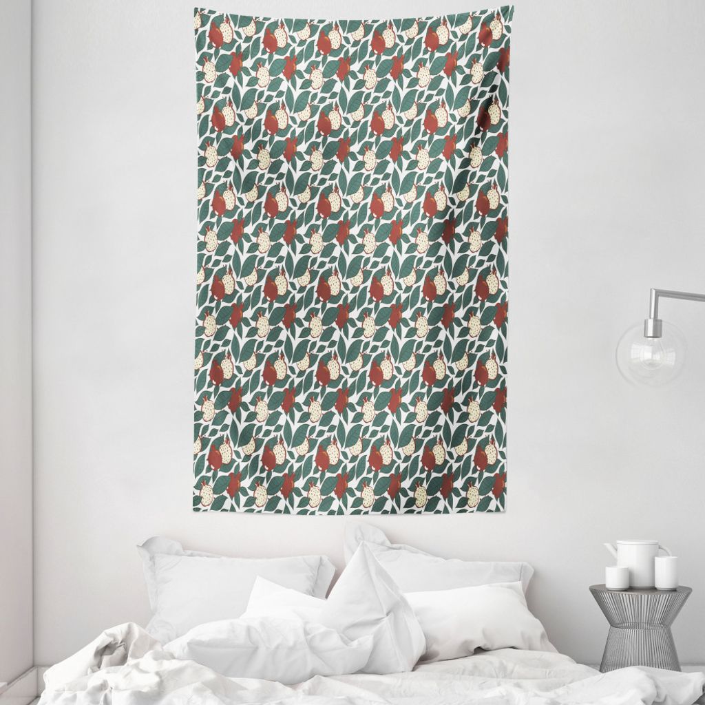ABAKUHAUS Pomegrenade Wandteppich und Tagesdecke, Aufwändige Wintersaison aus Weiches Mikrofaser Stoff Waschbar ohne Verblassen Digitaldruck, 140 ...
