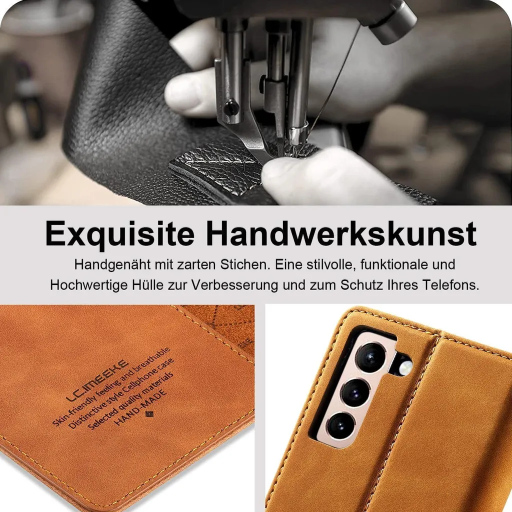 Housse portefeuille Galaxy S24 Plus marron : protection et rangement
