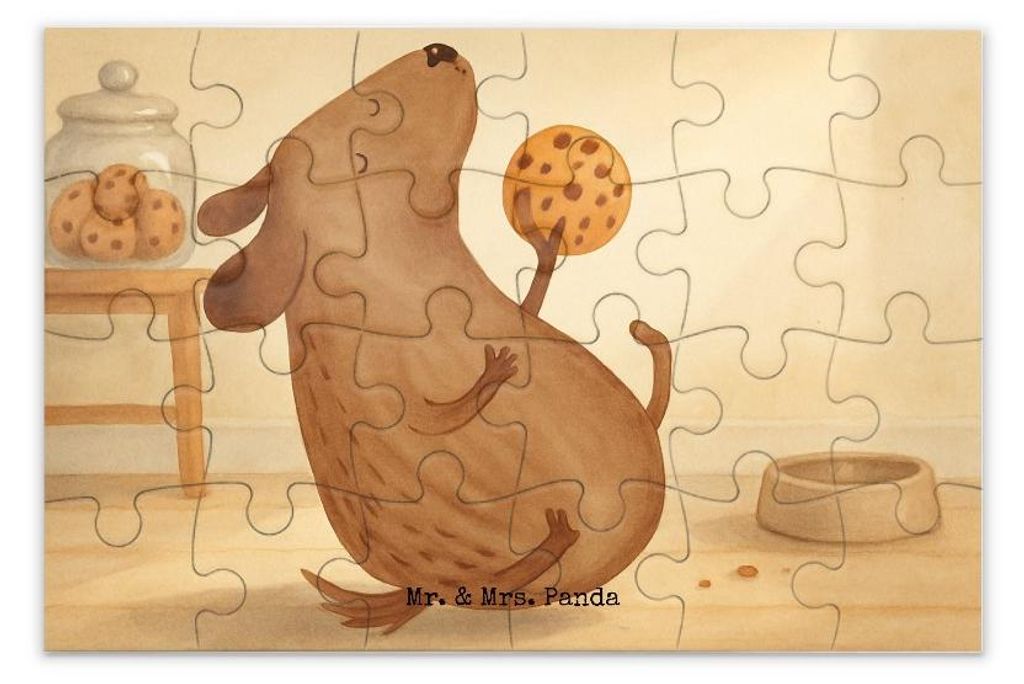Mr. & Mrs. Panda Puzzle Hund Keks Design 24 Teile - Weiß - Geschenk, Hundekekse, 1000, Hungrig, Leckerli, 300, Hundeleckerli, Sprüche, 500, 2000,...