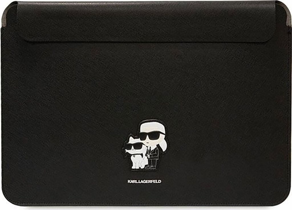 Karl Lagerfeld Hülle KLCS16SAKCPMK 16" schwarz/schwarz Saffiano Karl&Choupette Handyhülle