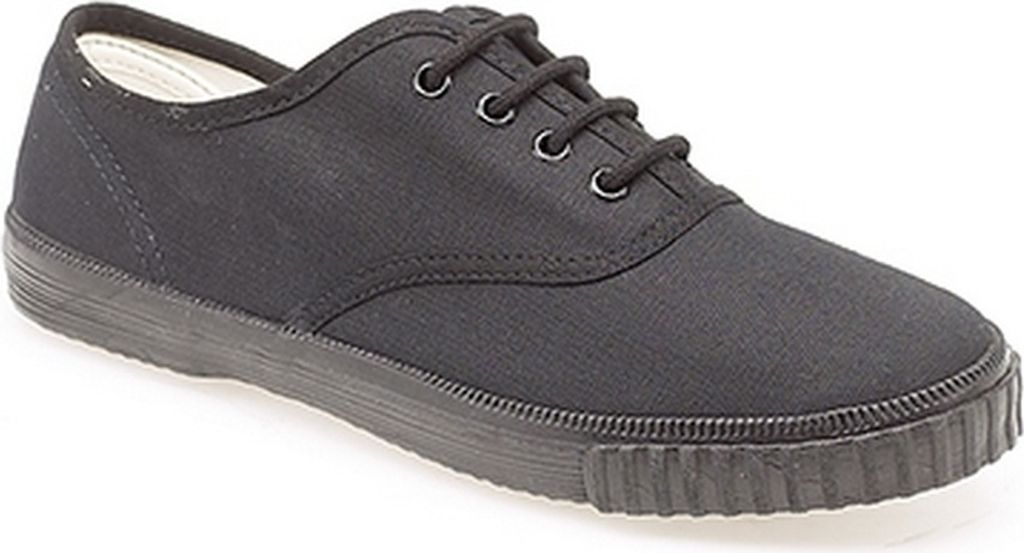 Dek Junior Kinder Leinen Gymnastikschuhe DF881 (37 EUR) (Schwarz)