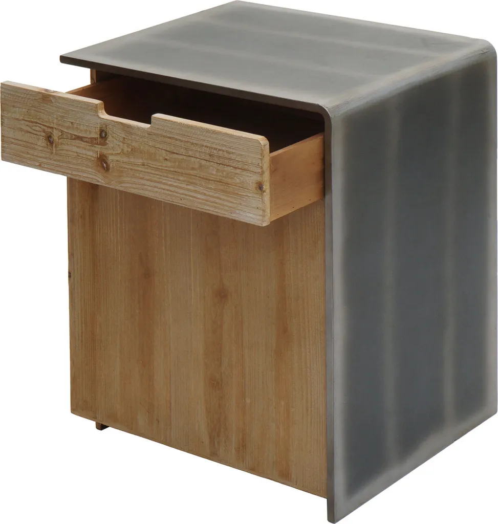 Rangement Gain de Place Bois Massif - Commode Compacte Style Industriel - 4