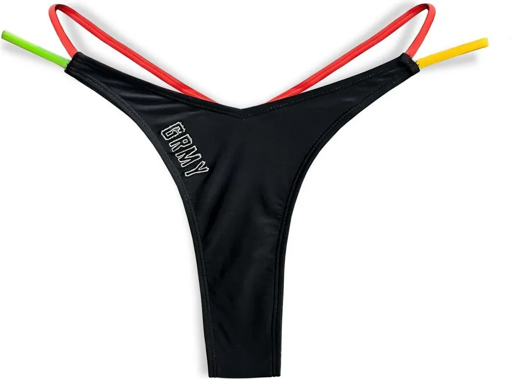 Bas de Bikini Noir Grimey GGBT182 - Coupe Ajustée Anti-Glisse Taille M