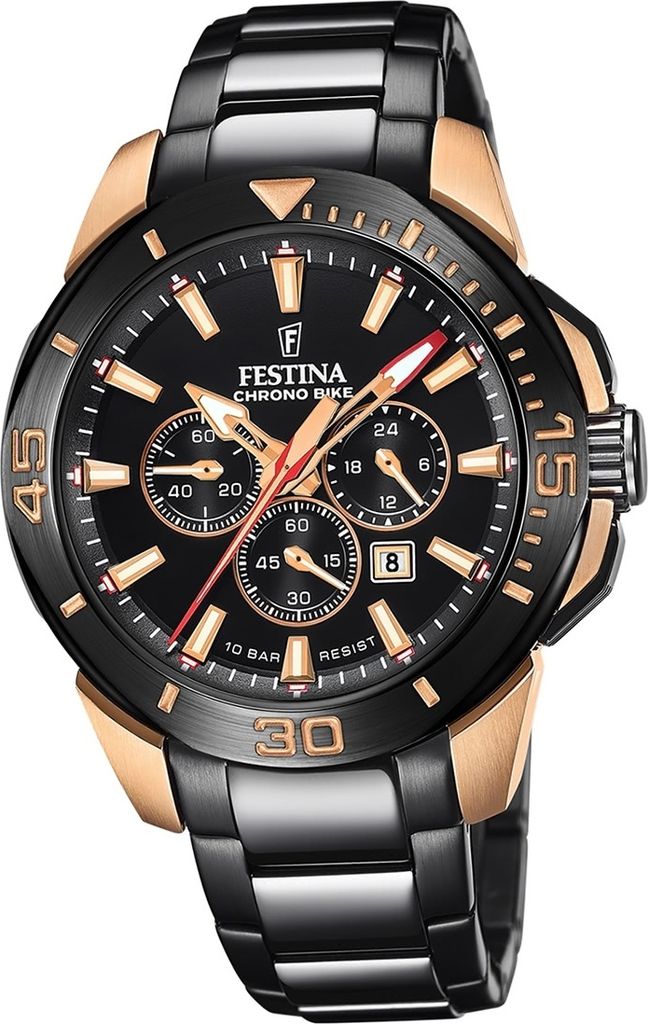 Festina Edelstahl Herren Uhr Armbanduhr schwarz Sport D2UF20645/1