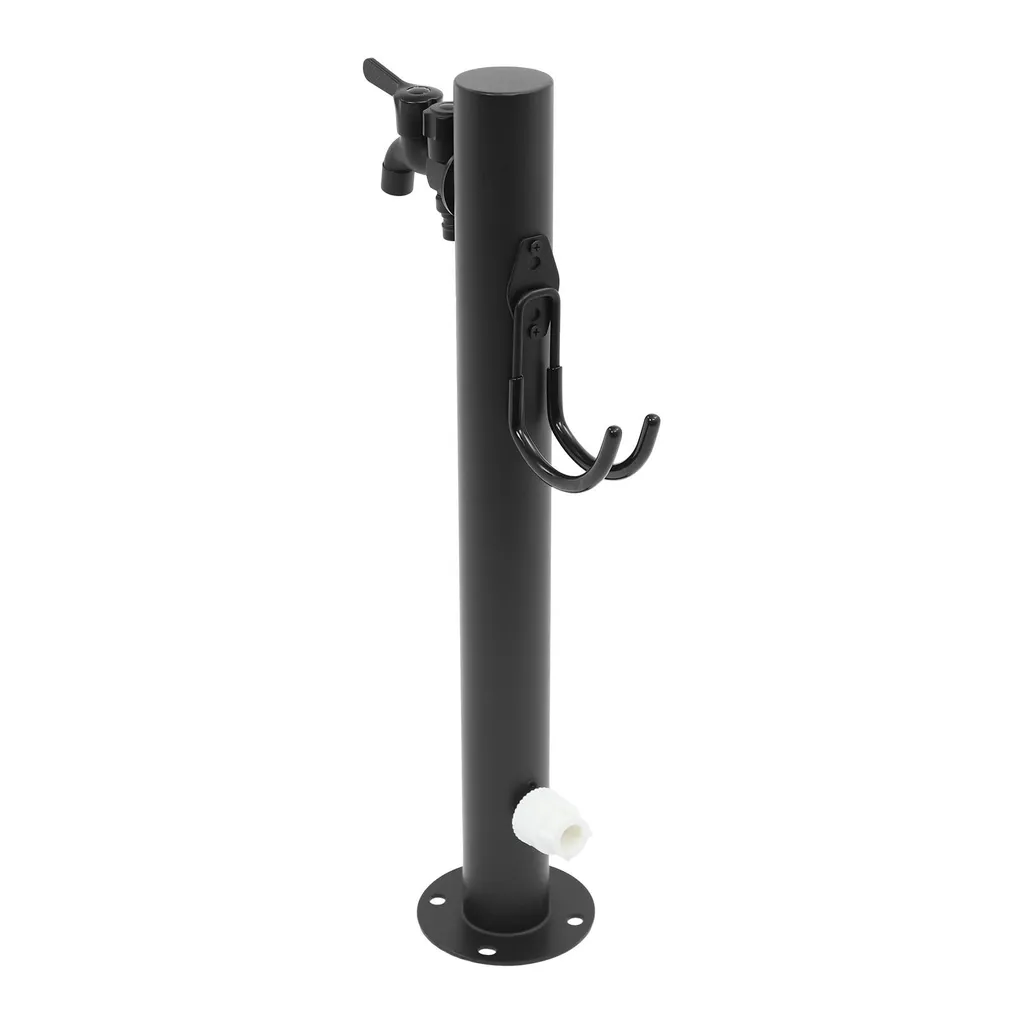 Fini les fuites avec ce Robinet de jardin Colonne d'eau extérieure Noir