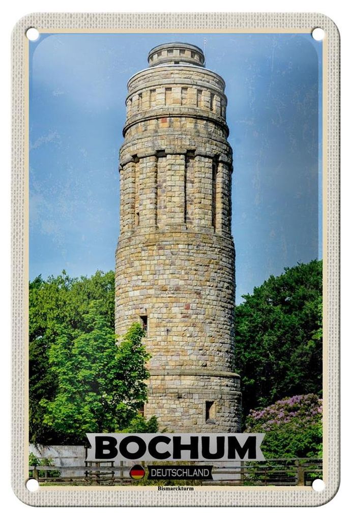 Blechschild Städte Bochum Bismarckturm Architektur 12x18cm Produktbild 