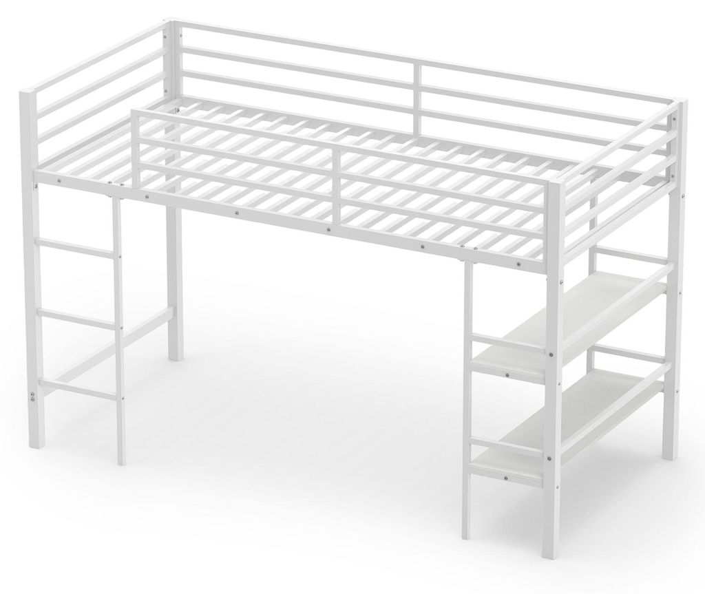 Łóżko piętrowe COSTWAY o wymiarach 90x200 cm z drabiną i Zdjęcie produktu 