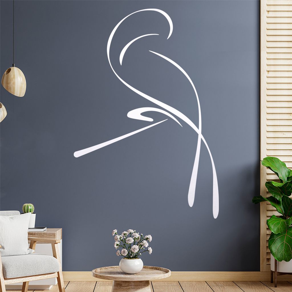 Vogel Linien Wandtattoo in 6 Größen - Wandaufkleber Wall Sticker - Dekoration, Küche, Wohnzimmer, Schlafzimmer, Badezimmer