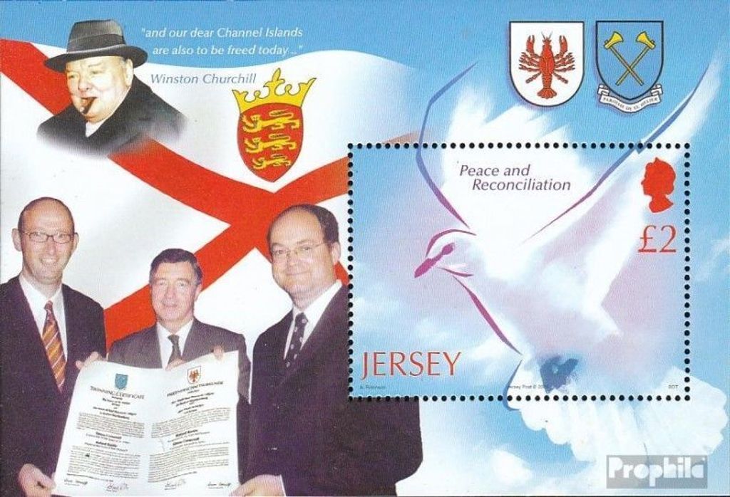 Briefmarken GB - Jersey 2005 Mi Block50 (kompl.Ausg.) postfrisch 60 Jahre Ende des 2. Weltkrieges