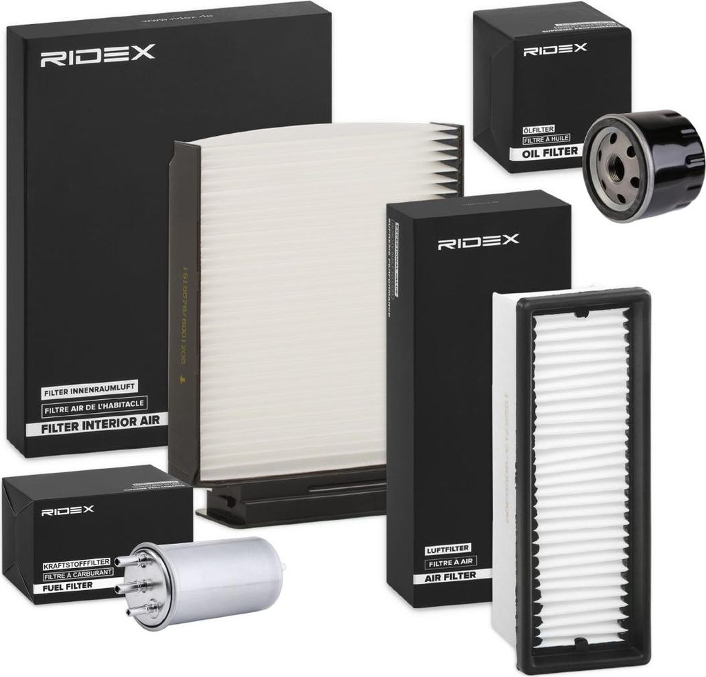 RIDEX Filterset Inspektionspaket Filtersatz für RENAULT Duster (HS) LOGAN I Kombi (KS) für DACIA DUSTER