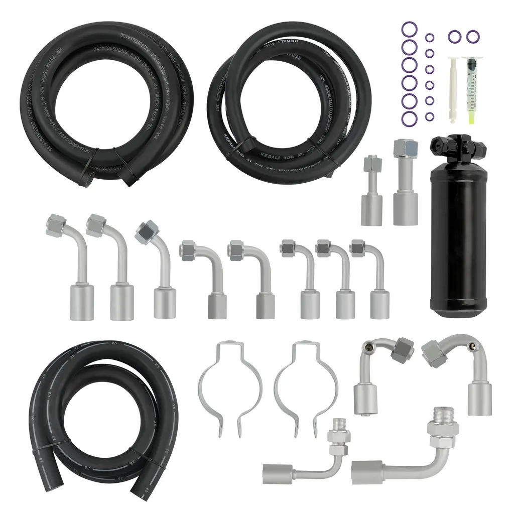 Système de Tuyauterie AC Universel 134a avec Déshydrateur et Raccords