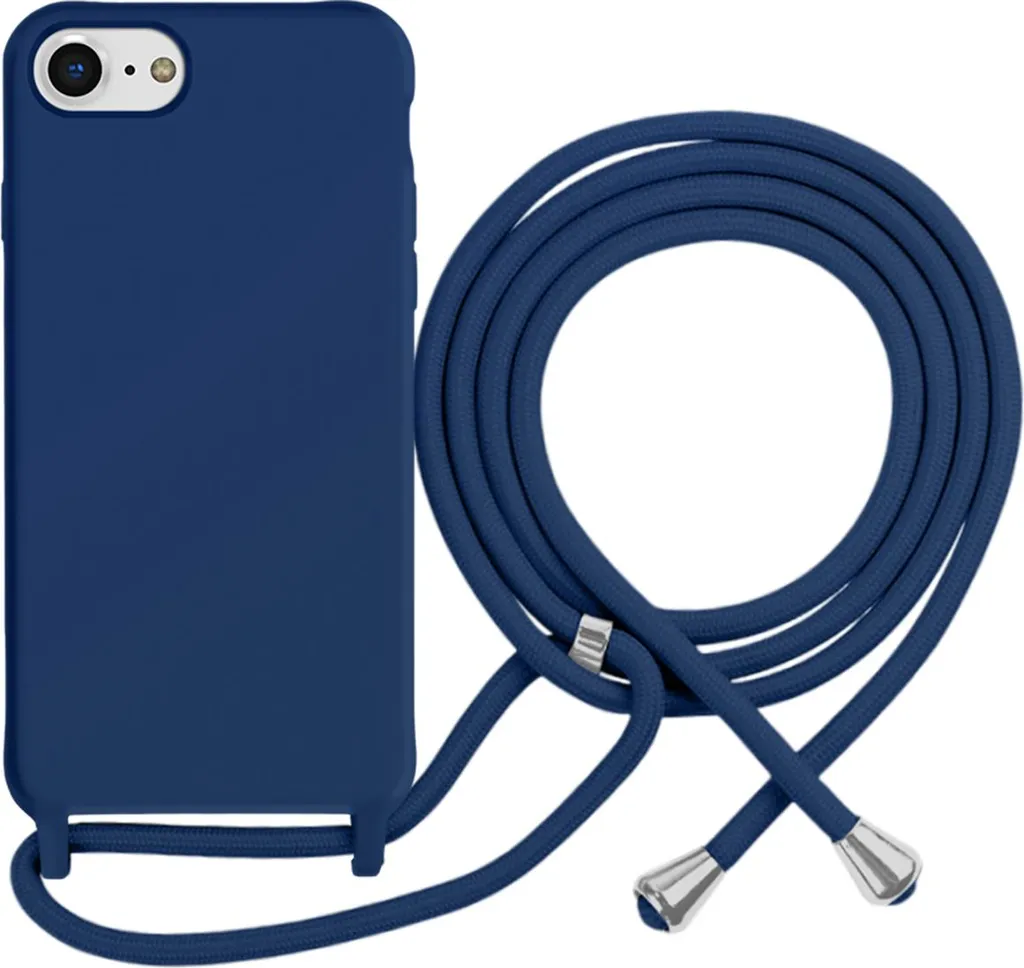 Moxie Custodia iPhone 7/8 Blu Navy con Catena - Protezione TPU Color Lace