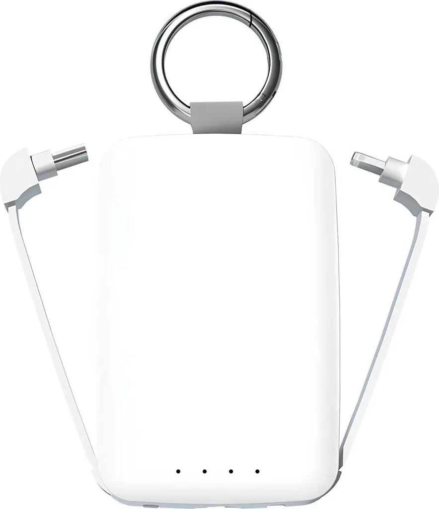 Évitez la Panne de Mobile avec la Powerbank Jaym 4000mAh Porte-clés Blanche
