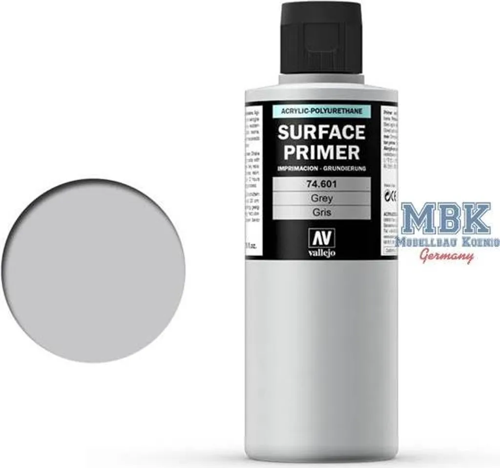 Apprêt Gris pour Aérographe Vallejo 200ml sous-couche Maquettisme - 7