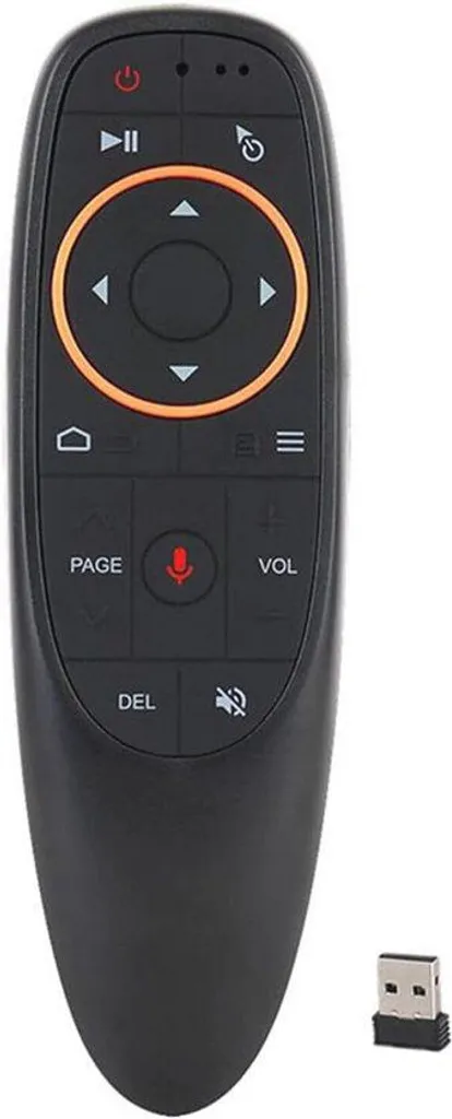Télécommande sans fil 2.4GHz avec commande vocale pour projecteur noir