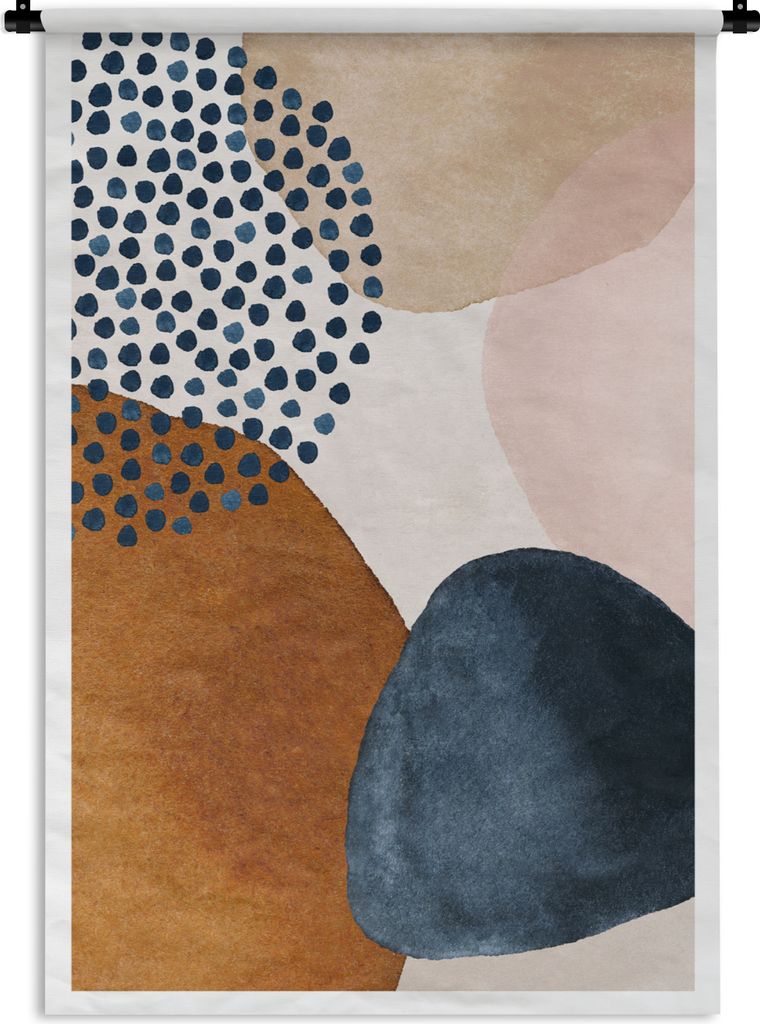 MuchoWow Wandteppich Wandbehang Aquarell - Abstrakt - Punkte 120x180 cm Tapisserie Dekoration Wandtuch - Schlafzimmer - Dekorationen für das Haus