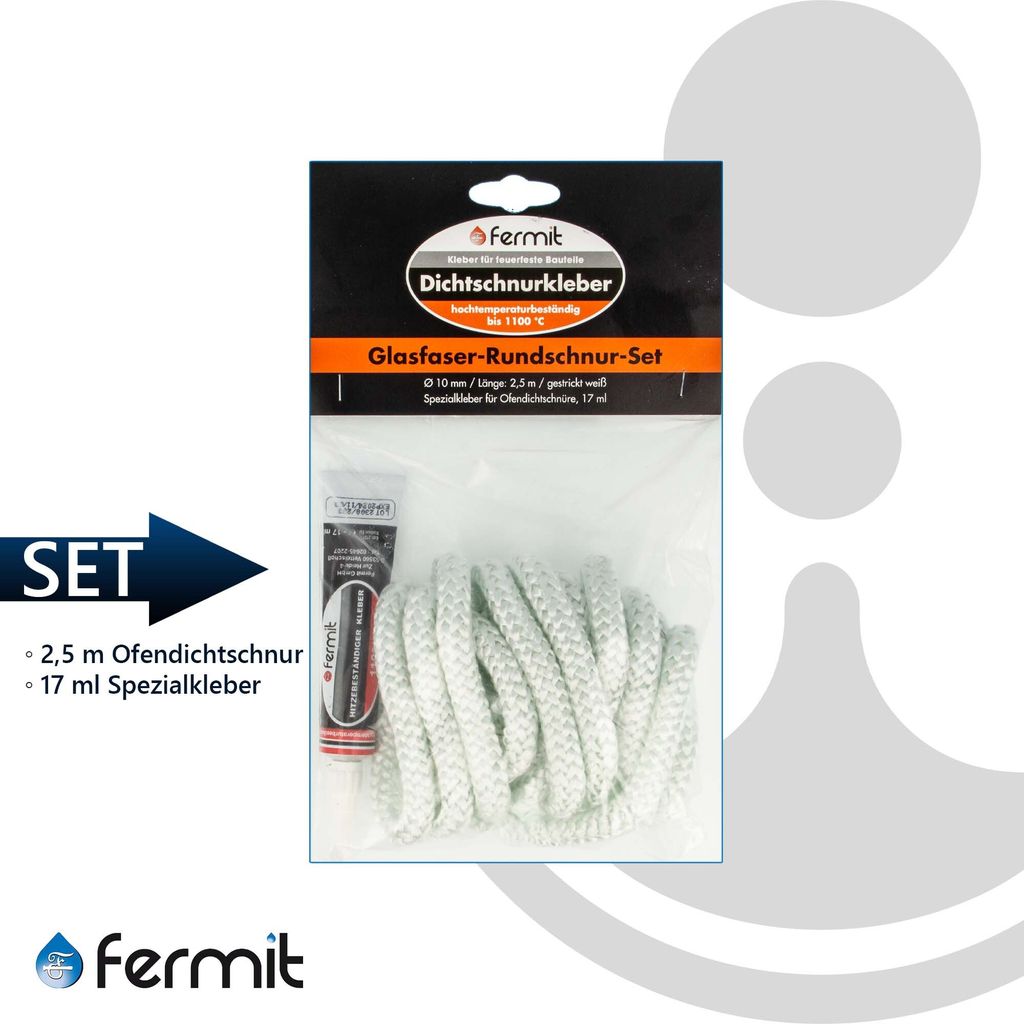 FERMIT Dichtschnur-Set Ø10mm mit Kleber Produktbild 