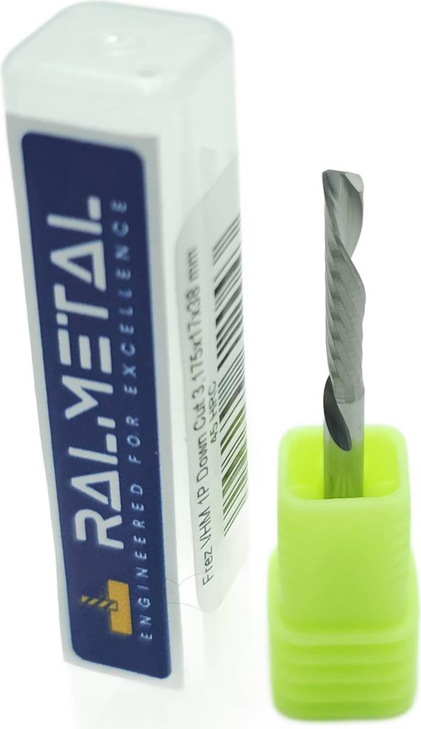 Down Cut 1P VHM Fräser für Holz 3,175 x 17 x 38