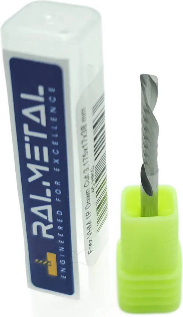 Fraise Down Cut 1P VHM pour bois 3,175 x 17 x 38 mm haute précision
